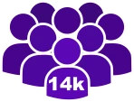 14,000+